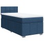 vidaXL Boxspringbett mit Matratze Blau 100x200 cm Stoff vidaXL Boxspringbett mit Matratze Blau 100x200 cm Stoff