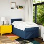 vidaXL Boxspringbett mit Matratze Blau 100x200 cm Stoff vidaXL Boxspringbett mit Matratze Blau 100x200 cm Stoff