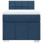 vidaXL Boxspringbett mit Matratze Blau 100x200 cm Stoff vidaXL Boxspringbett mit Matratze Blau 100x200 cm Stoff