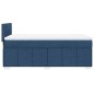 vidaXL Boxspringbett mit Matratze Blau 100x200 cm Stoff vidaXL Boxspringbett mit Matratze Blau 100x200 cm Stoff