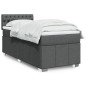 vidaXL Boxspringbett mit Matratze Dunkelgrau 100x200 cm Stoff vidaXL Boxspringbett mit Matratze Dunkelgrau 100x200 cm Stoff