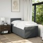 vidaXL Boxspringbett mit Matratze Dunkelgrau 100x200 cm Stoff vidaXL Boxspringbett mit Matratze Dunkelgrau 100x200 cm Stoff