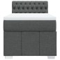 vidaXL Boxspringbett mit Matratze Dunkelgrau 100x200 cm Stoff vidaXL Boxspringbett mit Matratze Dunkelgrau 100x200 cm Stoff