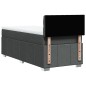 vidaXL Boxspringbett mit Matratze Dunkelgrau 100x200 cm Stoff vidaXL Boxspringbett mit Matratze Dunkelgrau 100x200 cm Stoff