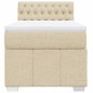 vidaXL Boxspringbett mit Matratze Creme 100x200 cm Stoff vidaXL Boxspringbett mit Matratze Creme 100x200 cm Stoff