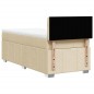 vidaXL Boxspringbett mit Matratze Creme 100x200 cm Stoff vidaXL Boxspringbett mit Matratze Creme 100x200 cm Stoff