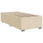vidaXL Boxspringbett mit Matratze Creme 100x200 cm Stoff vidaXL Boxspringbett mit Matratze Creme 100x200 cm Stoff