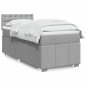 vidaXL Boxspringbett mit Matratze Hellgrau 100x200 cm Stoff vidaXL Boxspringbett mit Matratze Hellgrau 100x200 cm Stoff