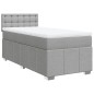 vidaXL Boxspringbett mit Matratze Hellgrau 100x200 cm Stoff vidaXL Boxspringbett mit Matratze Hellgrau 100x200 cm Stoff