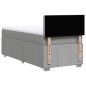 vidaXL Boxspringbett mit Matratze Hellgrau 100x200 cm Stoff vidaXL Boxspringbett mit Matratze Hellgrau 100x200 cm Stoff