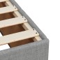 vidaXL Boxspringbett mit Matratze Hellgrau 100x200 cm Stoff vidaXL Boxspringbett mit Matratze Hellgrau 100x200 cm Stoff