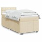 vidaXL Boxspringbett mit Matratze Creme 100x200 cm Stoff vidaXL Boxspringbett mit Matratze Creme 100x200 cm Stoff