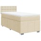 vidaXL Boxspringbett mit Matratze Creme 100x200 cm Stoff vidaXL Boxspringbett mit Matratze Creme 100x200 cm Stoff