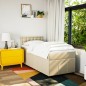 vidaXL Boxspringbett mit Matratze Creme 100x200 cm Stoff vidaXL Boxspringbett mit Matratze Creme 100x200 cm Stoff