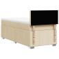 vidaXL Boxspringbett mit Matratze Creme 100x200 cm Stoff vidaXL Boxspringbett mit Matratze Creme 100x200 cm Stoff