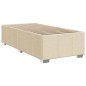 vidaXL Boxspringbett mit Matratze Creme 100x200 cm Stoff vidaXL Boxspringbett mit Matratze Creme 100x200 cm Stoff