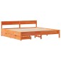 vidaXL Massivholzbett ohne Matratze Wachsbraun 180x200 Kiefernholz vidaXL Massivholzbett ohne Matratze Wachsbraun 180x200 Kiefernholz
