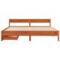 vidaXL Massivholzbett ohne Matratze Wachsbraun 180x200 Kiefernholz vidaXL Massivholzbett ohne Matratze Wachsbraun 180x200 Kiefernholz