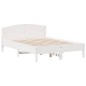 vidaXL Massivholzbett ohne Matratze Weiß 150x200 cm Kiefernholz vidaXL Massivholzbett ohne Matratze Weiß 150x200 cm Kiefernholz