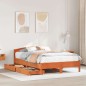 vidaXL Massivholzbett ohne Matratze Wachsbraun 135x190 cm Kiefernholz vidaXL Massivholzbett ohne Matratze Wachsbraun 135x190 cm Kiefernholz