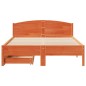 vidaXL Massivholzbett ohne Matratze Wachsbraun 135x190 cm Kiefernholz vidaXL Massivholzbett ohne Matratze Wachsbraun 135x190 cm Kiefernholz