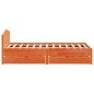 vidaXL Massivholzbett ohne Matratze Wachsbraun 135x190 cm Kiefernholz vidaXL Massivholzbett ohne Matratze Wachsbraun 135x190 cm Kiefernholz