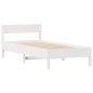 vidaXL Massivholzbett ohne Matratze Weiß 100x200 cm Kiefernholz vidaXL Massivholzbett ohne Matratze Weiß 100x200 cm Kiefernholz