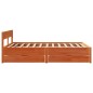 vidaXL Massivholzbett ohne Matratze Wachsbraun 140x190 cm Kiefernholz vidaXL Massivholzbett ohne Matratze Wachsbraun 140x190 cm Kiefernholz