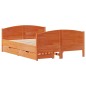 vidaXL Massivholzbett ohne Matratze Wachsbraun 140x190 cm Kiefernholz vidaXL Massivholzbett ohne Matratze Wachsbraun 140x190 cm Kiefernholz