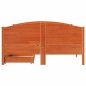 vidaXL Massivholzbett ohne Matratze Wachsbraun 140x190 cm Kiefernholz vidaXL Massivholzbett ohne Matratze Wachsbraun 140x190 cm Kiefernholz