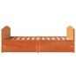 vidaXL Massivholzbett ohne Matratze Wachsbraun 140x190 cm Kiefernholz vidaXL Massivholzbett ohne Matratze Wachsbraun 140x190 cm Kiefernholz