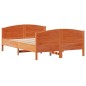 vidaXL Massivholzbett ohne Matratze Wachsbraun 140x190 cm Kiefernholz vidaXL Massivholzbett ohne Matratze Wachsbraun 140x190 cm Kiefernholz