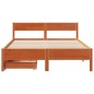 vidaXL Massivholzbett ohne Matratze Wachsbraun 120x200 cm Kiefernholz vidaXL Massivholzbett ohne Matratze Wachsbraun 120x200 cm Kiefernholz