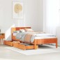 vidaXL Massivholzbett ohne Matratze Wachsbraun 75x190 cm Kiefernholz vidaXL Massivholzbett ohne Matratze Wachsbraun 75x190 cm Kiefernholz