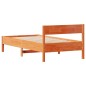 vidaXL Massivholzbett ohne Matratze Wachsbraun 75x190 cm Kiefernholz vidaXL Massivholzbett ohne Matratze Wachsbraun 75x190 cm Kiefernholz