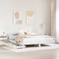 vidaXL Massivholzbett ohne Matratze Weiß 180x200 cm Kiefernholz vidaXL Massivholzbett ohne Matratze Weiß 180x200 cm Kiefernholz
