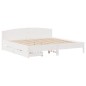 vidaXL Massivholzbett ohne Matratze Weiß 180x200 cm Kiefernholz vidaXL Massivholzbett ohne Matratze Weiß 180x200 cm Kiefernholz