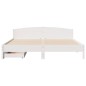 vidaXL Massivholzbett ohne Matratze Weiß 180x200 cm Kiefernholz vidaXL Massivholzbett ohne Matratze Weiß 180x200 cm Kiefernholz