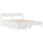 vidaXL Massivholzbett ohne Matratze Weiß 120x190 cm Kiefernholz vidaXL Massivholzbett ohne Matratze Weiß 120x190 cm Kiefernholz