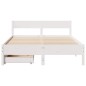 vidaXL Massivholzbett ohne Matratze Weiß 120x190 cm Kiefernholz vidaXL Massivholzbett ohne Matratze Weiß 120x190 cm Kiefernholz