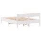 vidaXL Massivholzbett ohne Matratze Weiß 120x190 cm Kiefernholz vidaXL Massivholzbett ohne Matratze Weiß 120x190 cm Kiefernholz