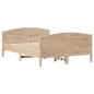 vidaXL Massivholzbett ohne Matratze 140x190 cm Kiefernholz vidaXL Massivholzbett ohne Matratze 140x190 cm Kiefernholz