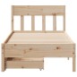 vidaXL Massivholzbett ohne Matratze 75x190 cm Kiefernholz vidaXL Massivholzbett ohne Matratze 75x190 cm Kiefernholz