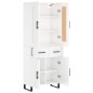 Highboard Hochglanz-Weiß 69,5x34x180 cm Holzwerkstoff Highboard Hochglanz-Weiß 69,5x34x180 cm Holzwerkstoff