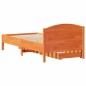 vidaXL Massivholzbett ohne Matratze Wachsbraun 90x190 cm Kiefernholz vidaXL Massivholzbett ohne Matratze Wachsbraun 90x190 cm Kiefernholz