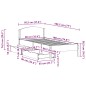 vidaXL Massivholzbett ohne Matratze Wachsbraun 90x190 cm Kiefernholz vidaXL Massivholzbett ohne Matratze Wachsbraun 90x190 cm Kiefernholz