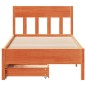 vidaXL Massivholzbett ohne Matratze Wachsbraun 75x190 cm Kiefernholz vidaXL Massivholzbett ohne Matratze Wachsbraun 75x190 cm Kiefernholz