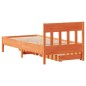 vidaXL Massivholzbett ohne Matratze Wachsbraun 75x190 cm Kiefernholz vidaXL Massivholzbett ohne Matratze Wachsbraun 75x190 cm Kiefernholz