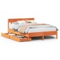 vidaXL Massivholzbett ohne Matratze Wachsbraun 120x190 cm Kiefernholz vidaXL Massivholzbett ohne Matratze Wachsbraun 120x190 cm Kiefernholz
