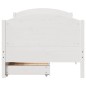 vidaXL Massivholzbett ohne Matratze Weiß 90x190 cm Kiefernholz vidaXL Massivholzbett ohne Matratze Weiß 90x190 cm Kiefernholz